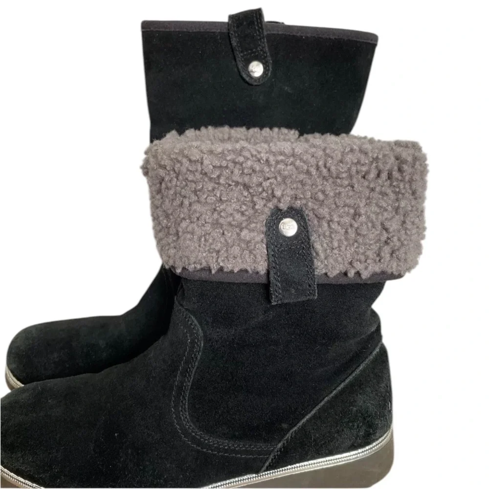 UGG Women’s Boots K Callie Girls Black Boots Size 6 - Picture 6 of 10